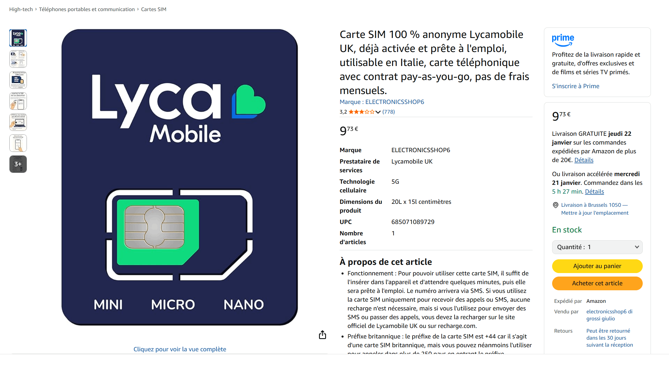 achat carte sim anonyme